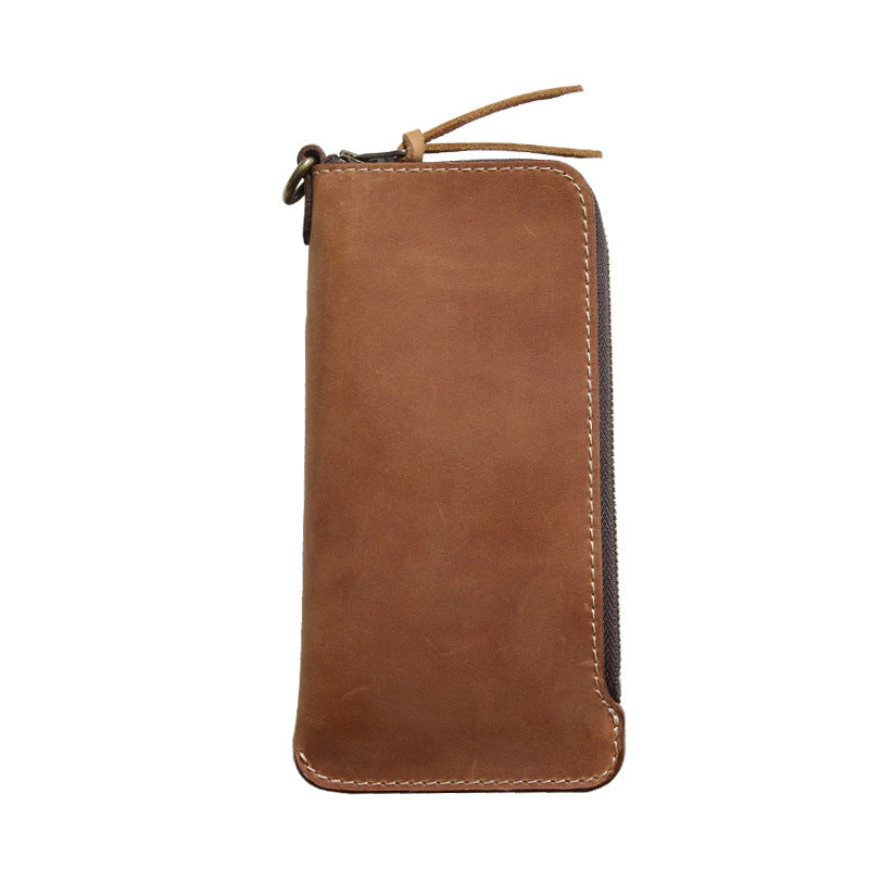 Leather Belt Zipper Wallet