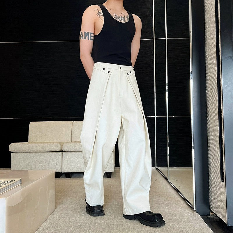 Korean-style Casual Pants For Men Loose Fit
