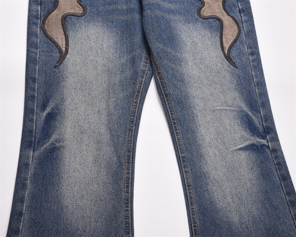 Fashion Horn Denim Pants Men