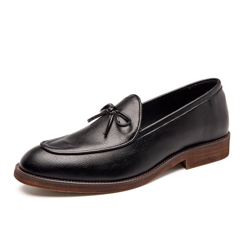 Business Leather British Casual Shoes Black