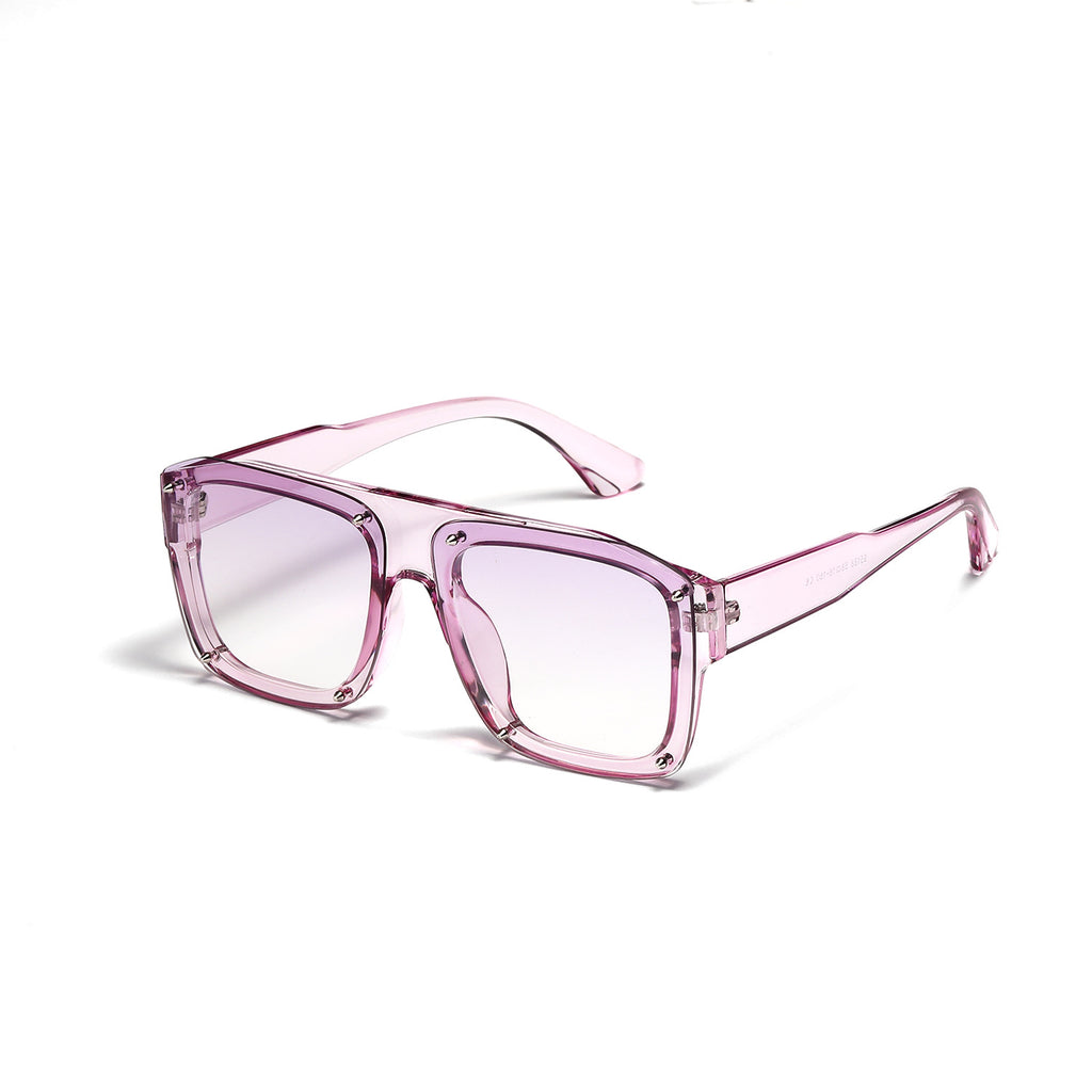 Stylish Oversized Frame Glasses For Men Transparent Purple