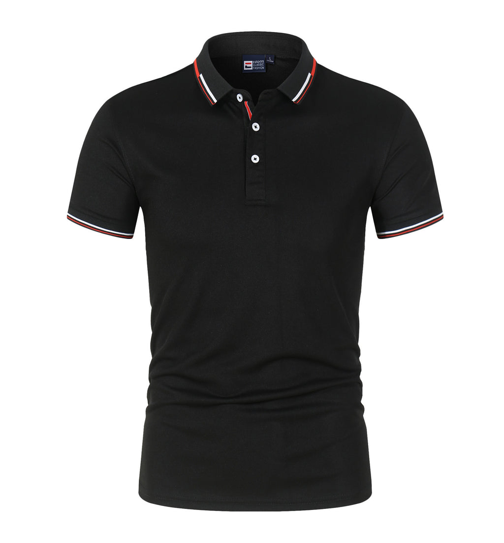 Polo Shirt With A Stand-up Collar 1 Black