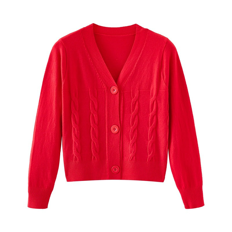 Versatile Casual Shirt Loose Red