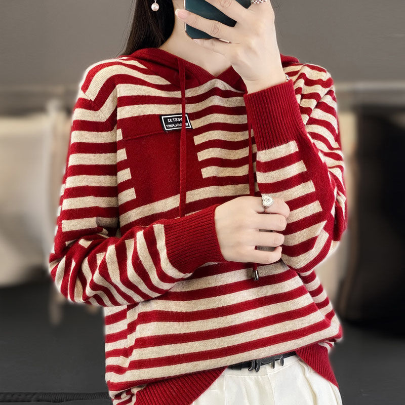 Hooded Wool Base Shirt Cherry Red Average Size