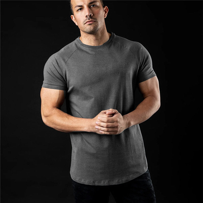 Crew-neck Short-sleeve Shirt Gray Without arm pocket