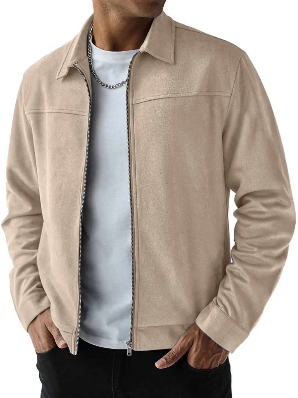 Casual Versatile Long Sleeve Jacket Khaki