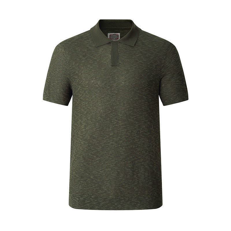 Mens Slim-fit Business Polo Shirt Army Green