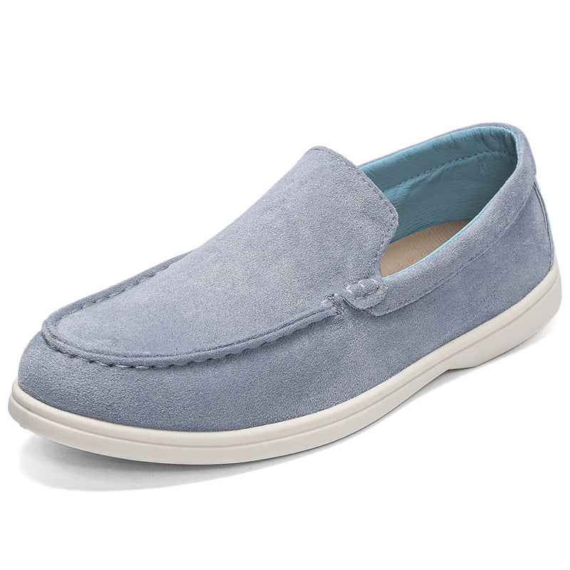 Slip-on Suede Loafers Sky Blue
