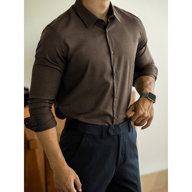 Old Money Style Modal Wool Shirt