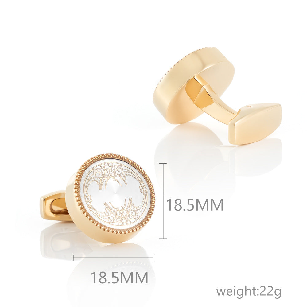 Round CD Accessories Enamel Cufflinks