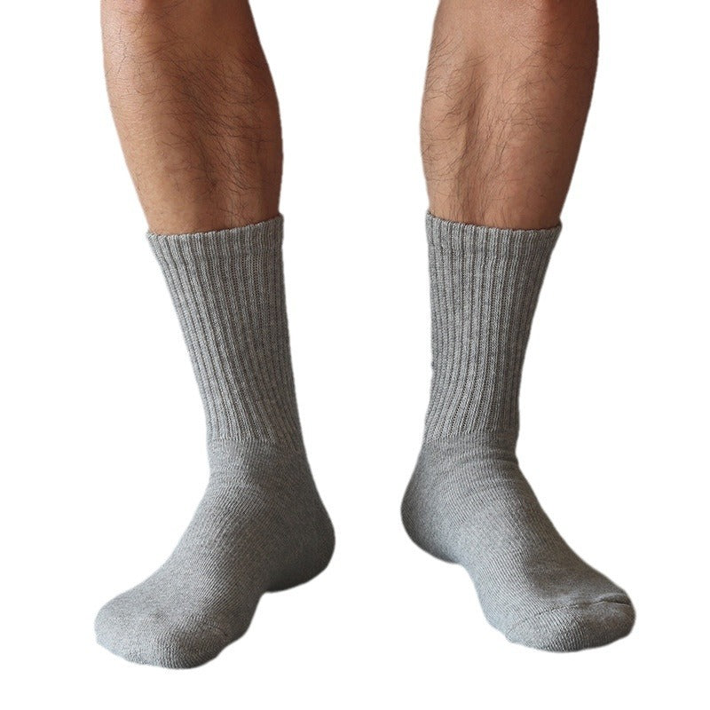 Cotton Thickened Socks Loose Towel Athletic Socks Gray 40to43