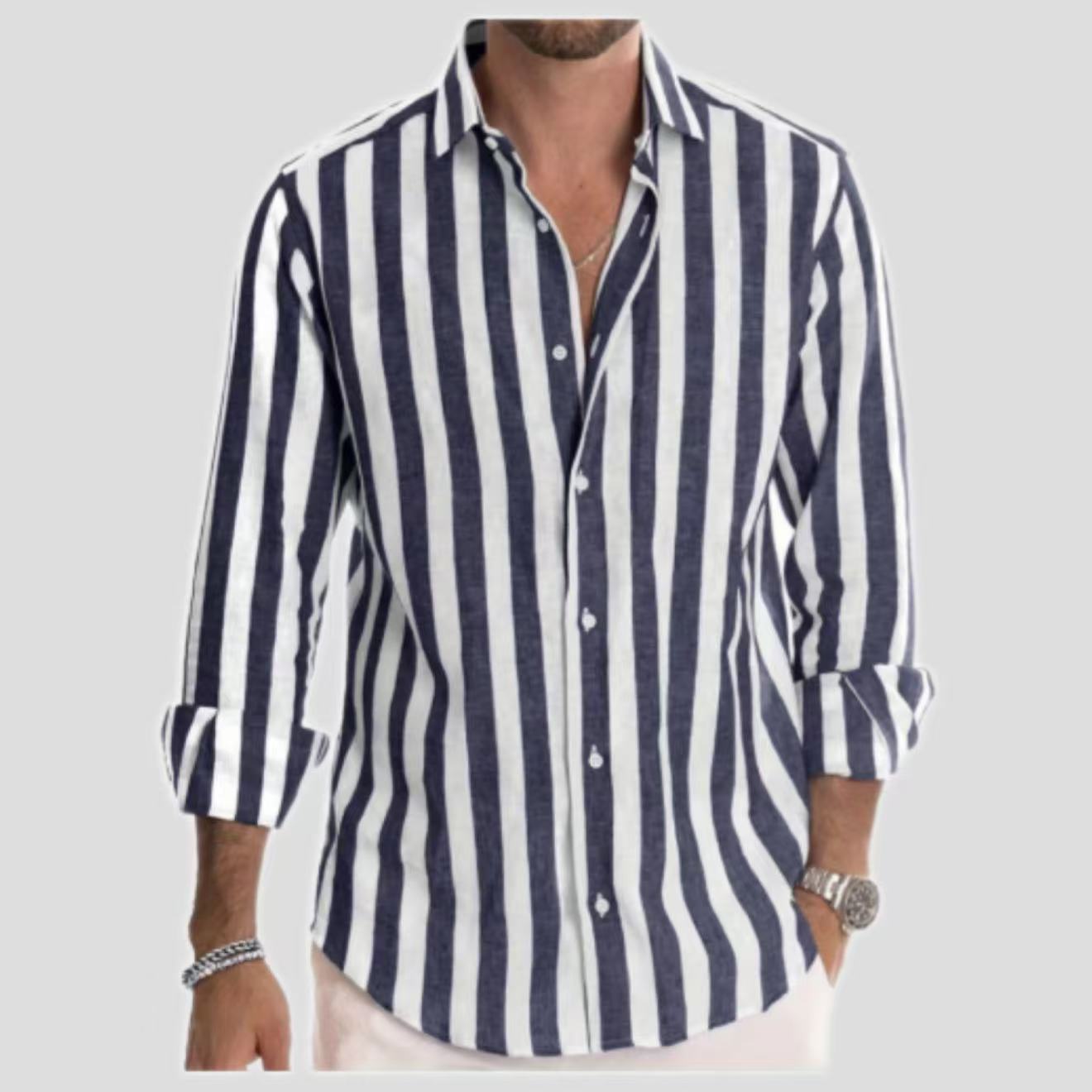 Stylish Striped Button-down Shirt