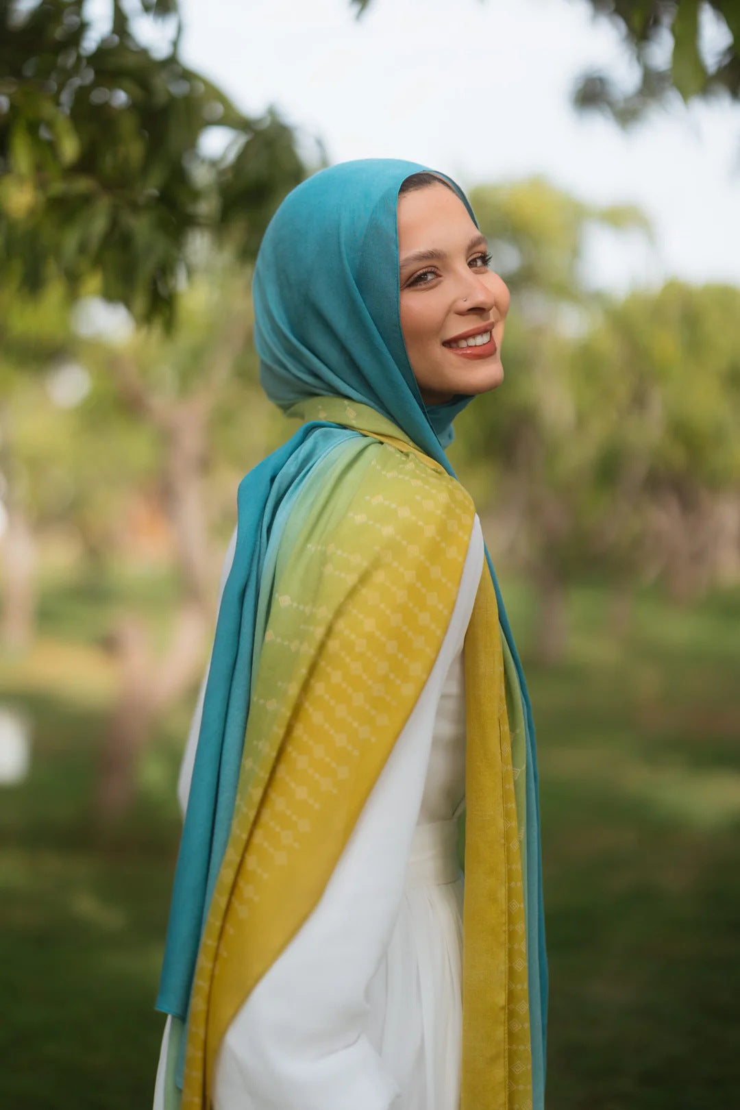 Satin Hijab Printed Shawl Headscarf 36style Above 175cm