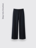 Loose Slim Straight Leg Pants Black L