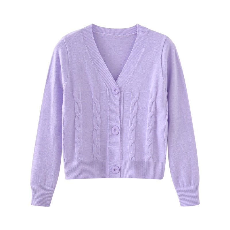 Versatile Casual Shirt Loose Purple