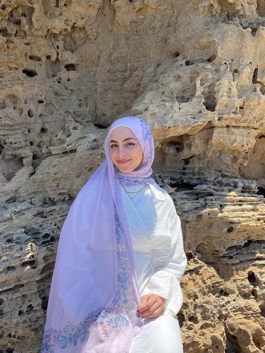 Satin Hijab Printed Shawl Headscarf 29style Above 175cm