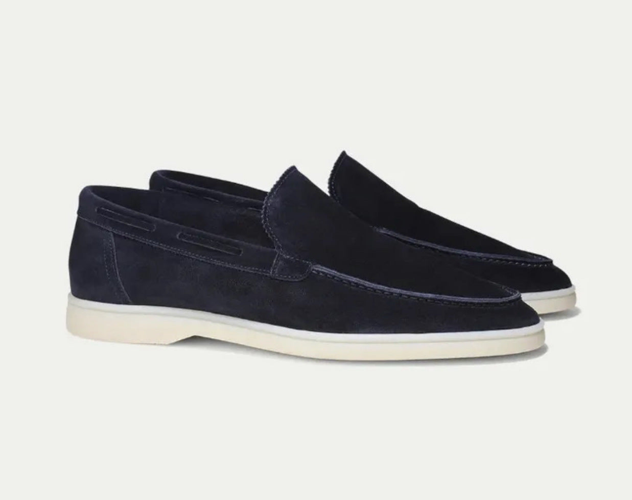 Matte Suede Loafer Navy Blue