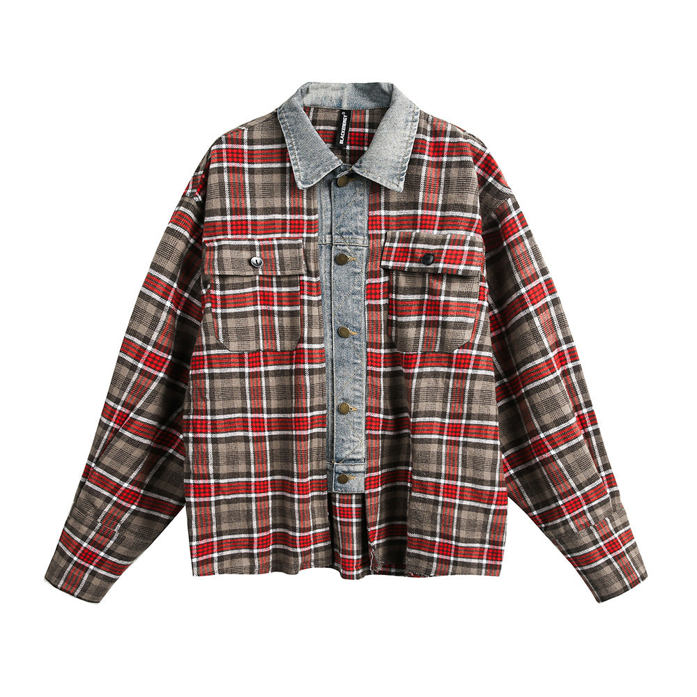 Retro American-Style Plaid Shirt
