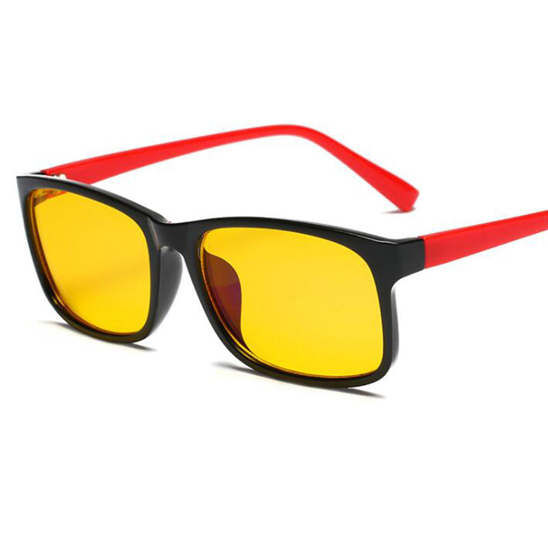 Anti-blue glasses student glasses Red Leg Yellow