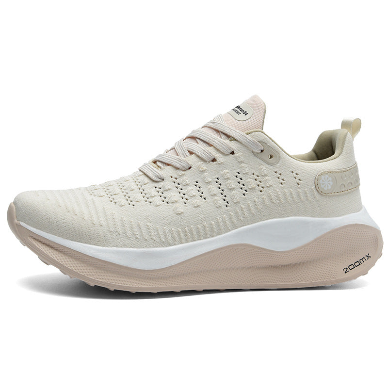 Men's Flying Woven Breathable Shoes Beige