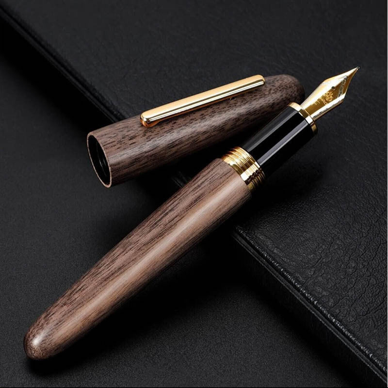 Wooden Pole Rotating Cap Of A Pen Mahogany