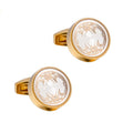 Round CD Accessories Enamel Cufflinks CA1002 2 Copper