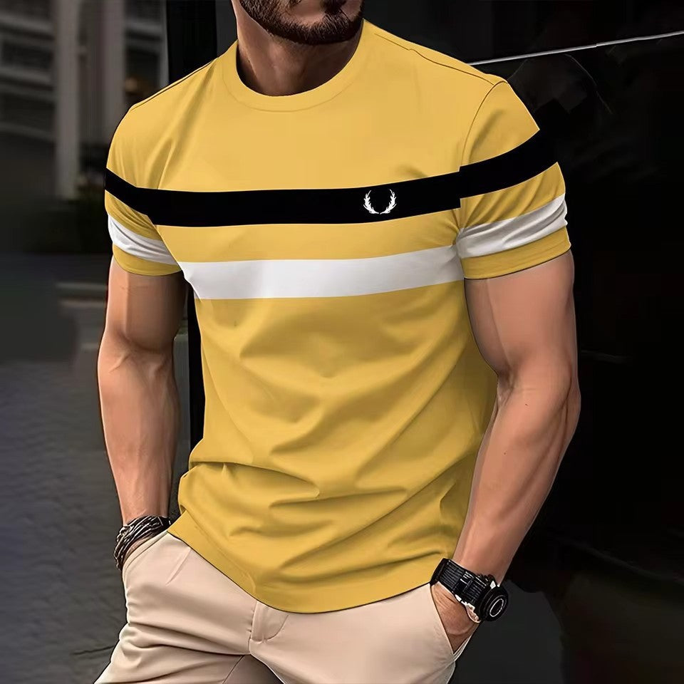Geometric Contrasting Breathable Shirt MDX ZQ 2231
