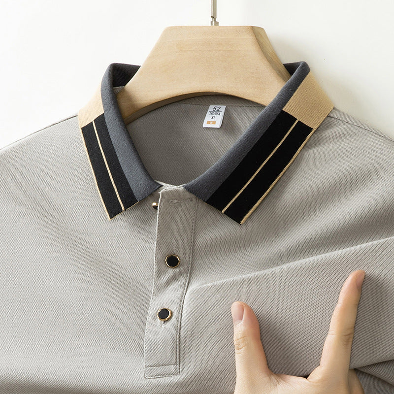 Shirt With Lapel Collar Loose Fit Khaki