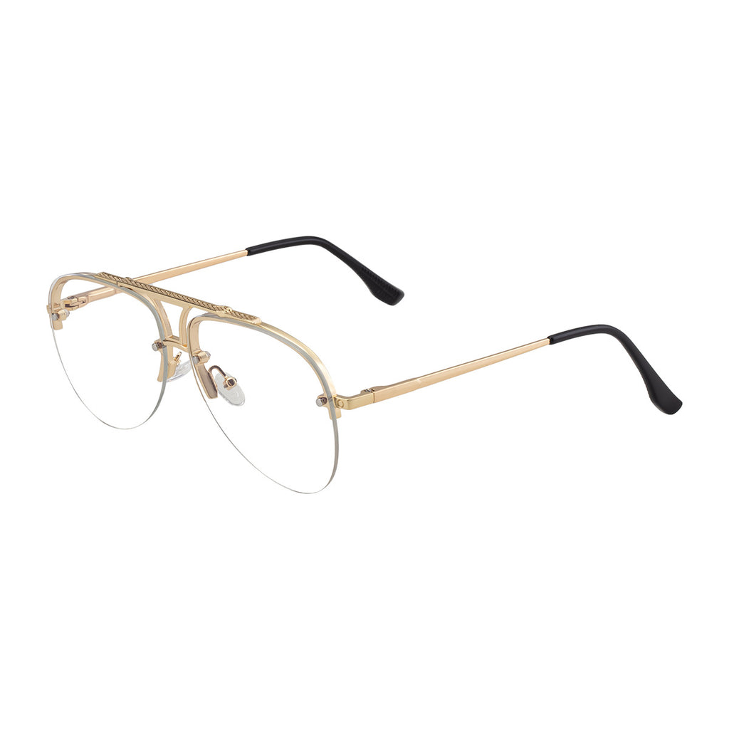 Mens Fashion Metal Half-Frame Sunglasses C6