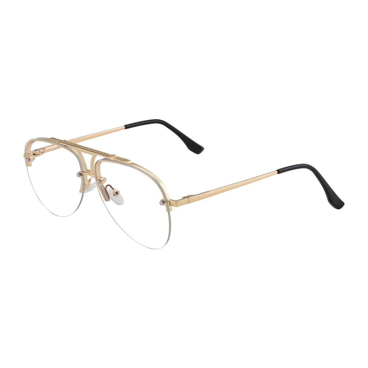 Mens Fashion Metal Half-Frame Sunglasses C6