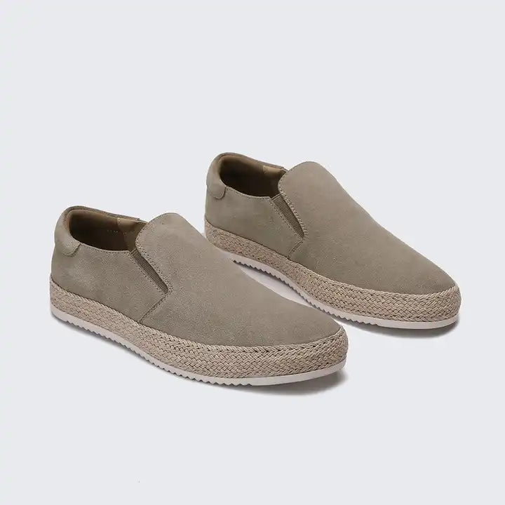 Round Toe Pumps Straw Shoes Apricot