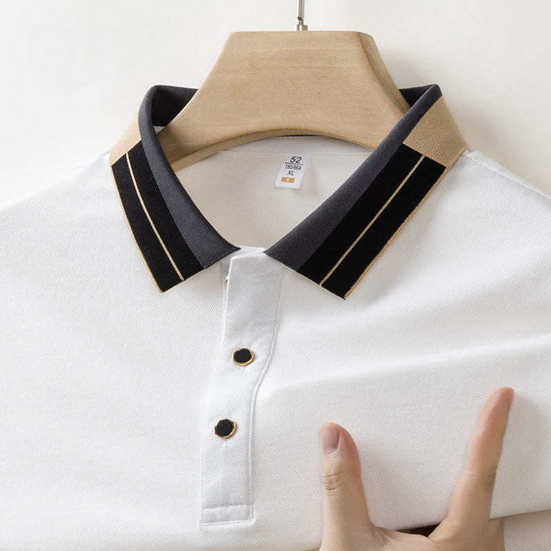 Shirt With Lapel Collar Loose Fit White