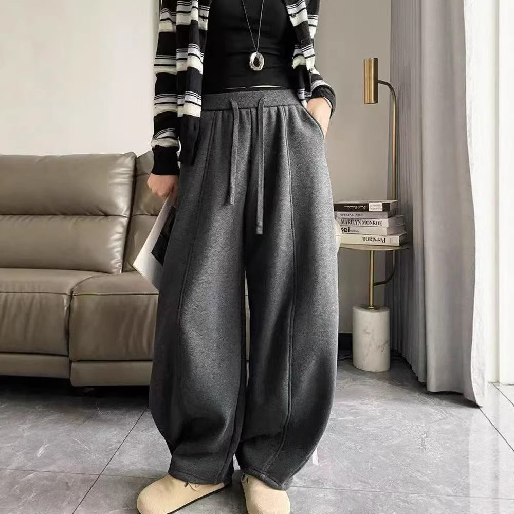 Cropped Tapered Pants For Women Dark Gray