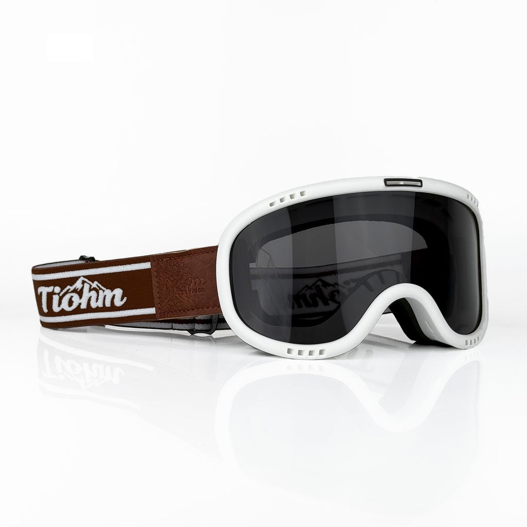 Motorcycle Goggles For Nearsighted Riders High-definition Large Lens Breathable And Windproof White And Gray