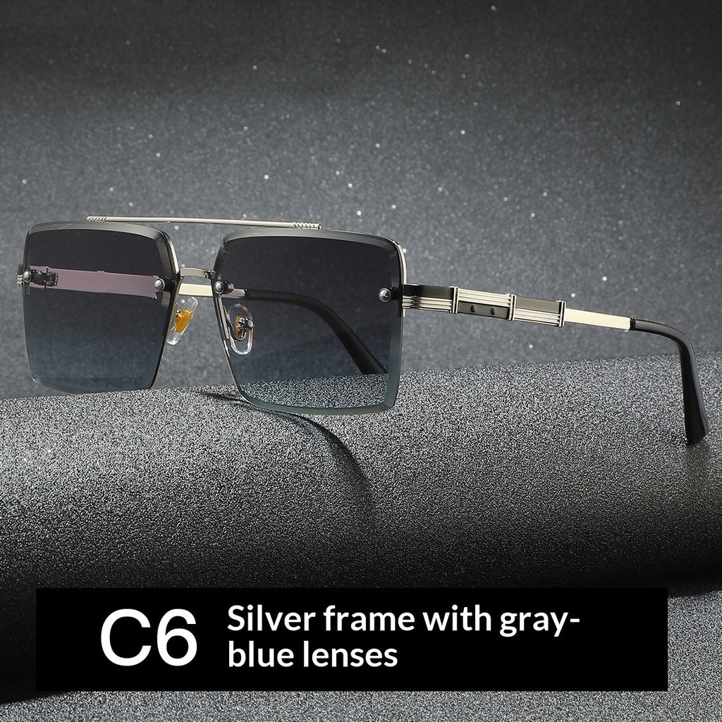 Mens Vintage Versatile Driving Sunglasses C6 Silver Frame