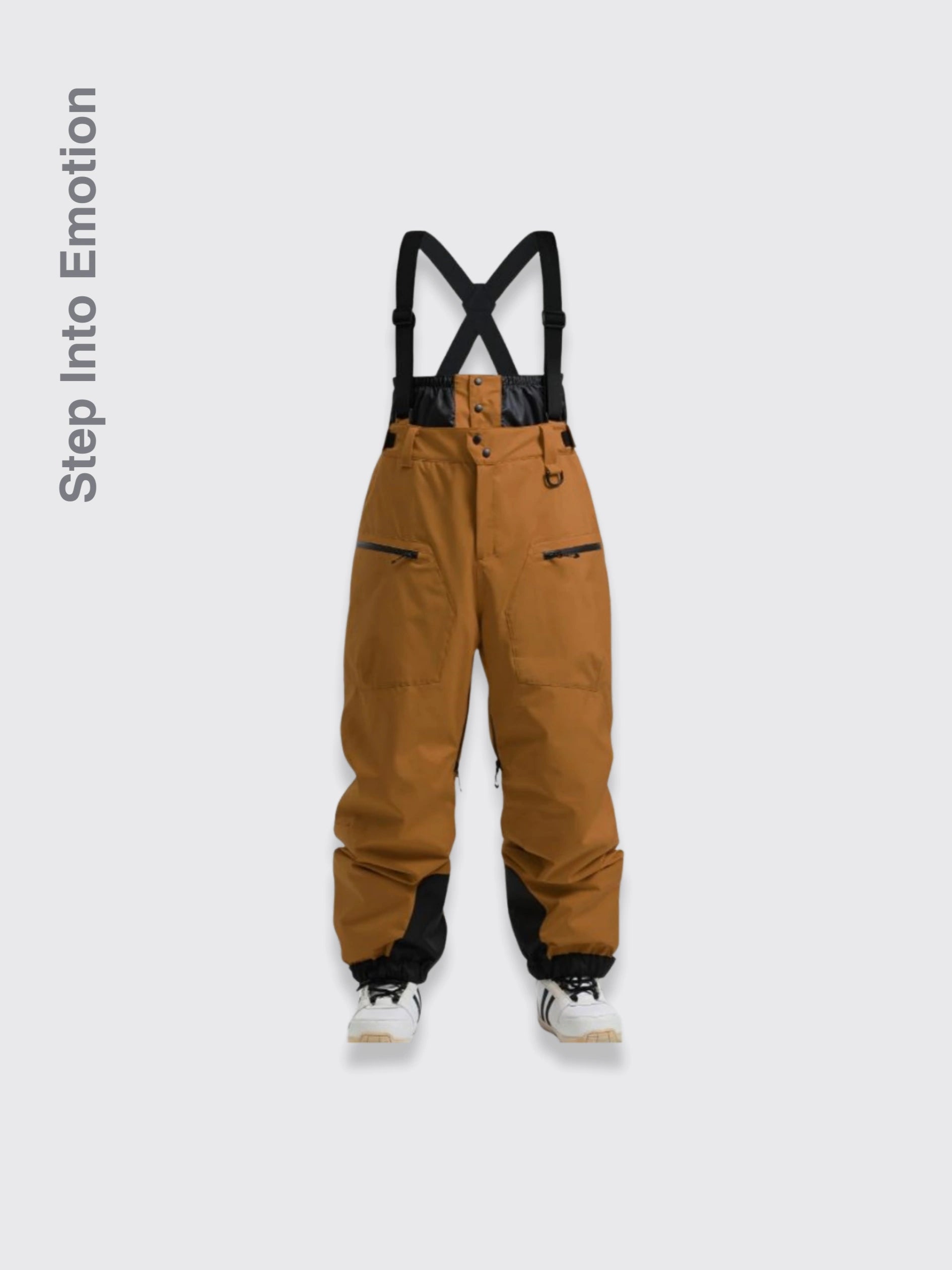 New Strap Thickened Waterproof Ski Pants Men