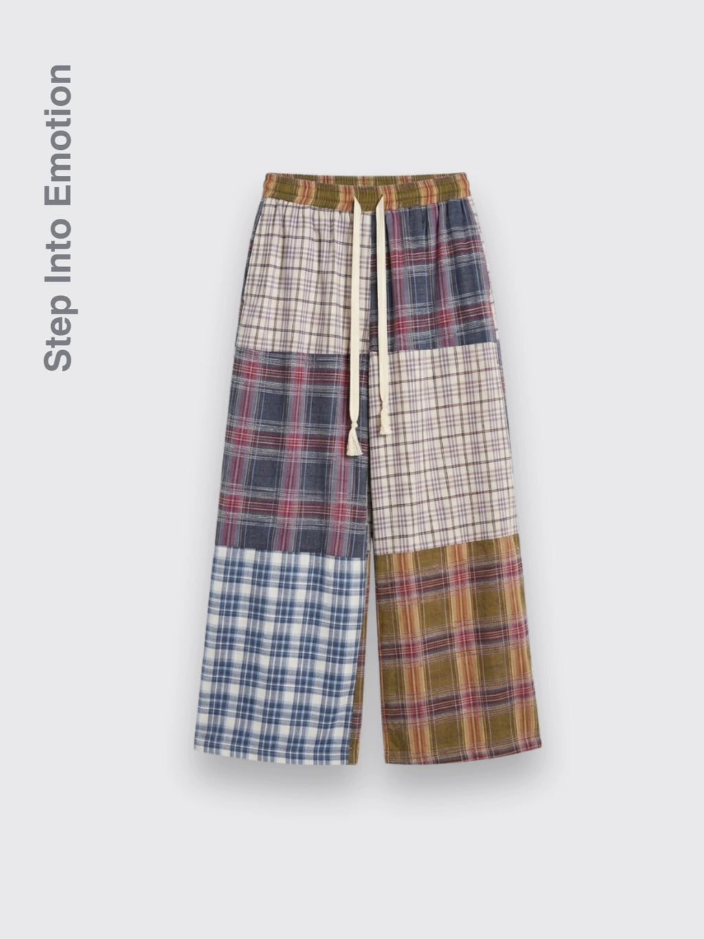 Retro Wide-leg Pants For Women Mixed Color L