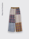 Retro Wide-leg Pants For Women Mixed Color L