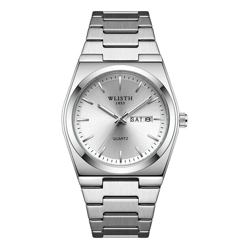 Waterproof Luminous Quartz Ultra-thin Watch 6210 White Noodles