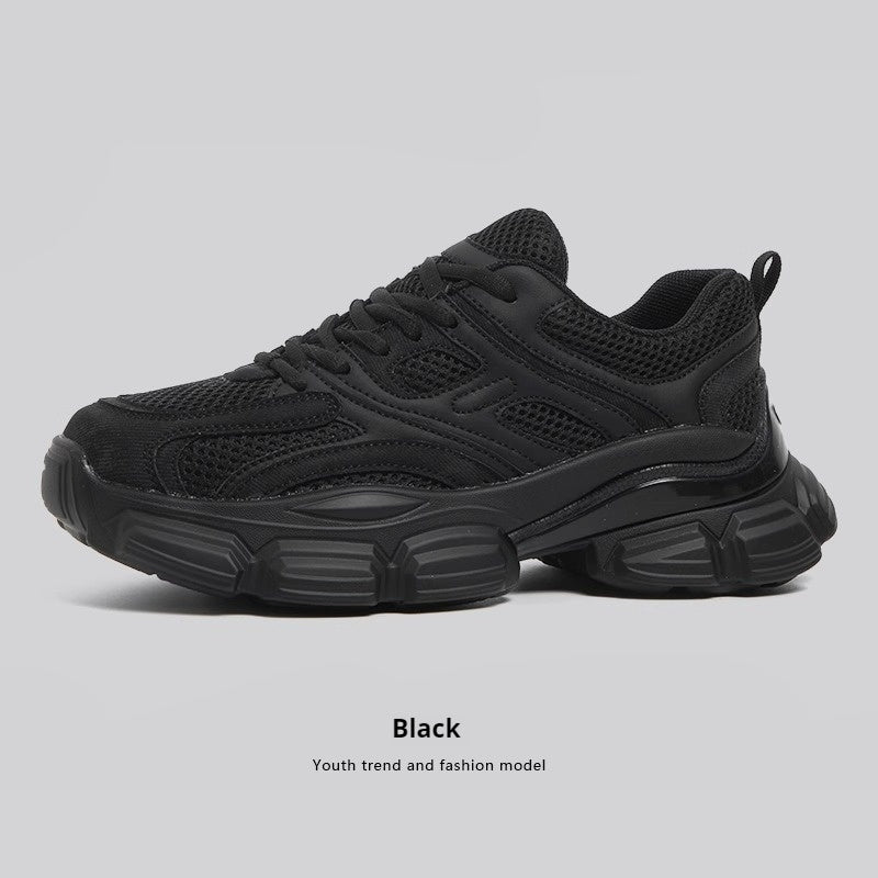 Mesh Casual Versatile Platform Black Women's Shoes