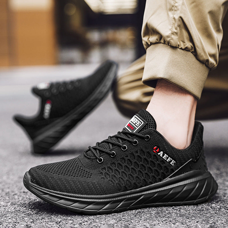 Men's Lightweight Trendy Sneakers Black