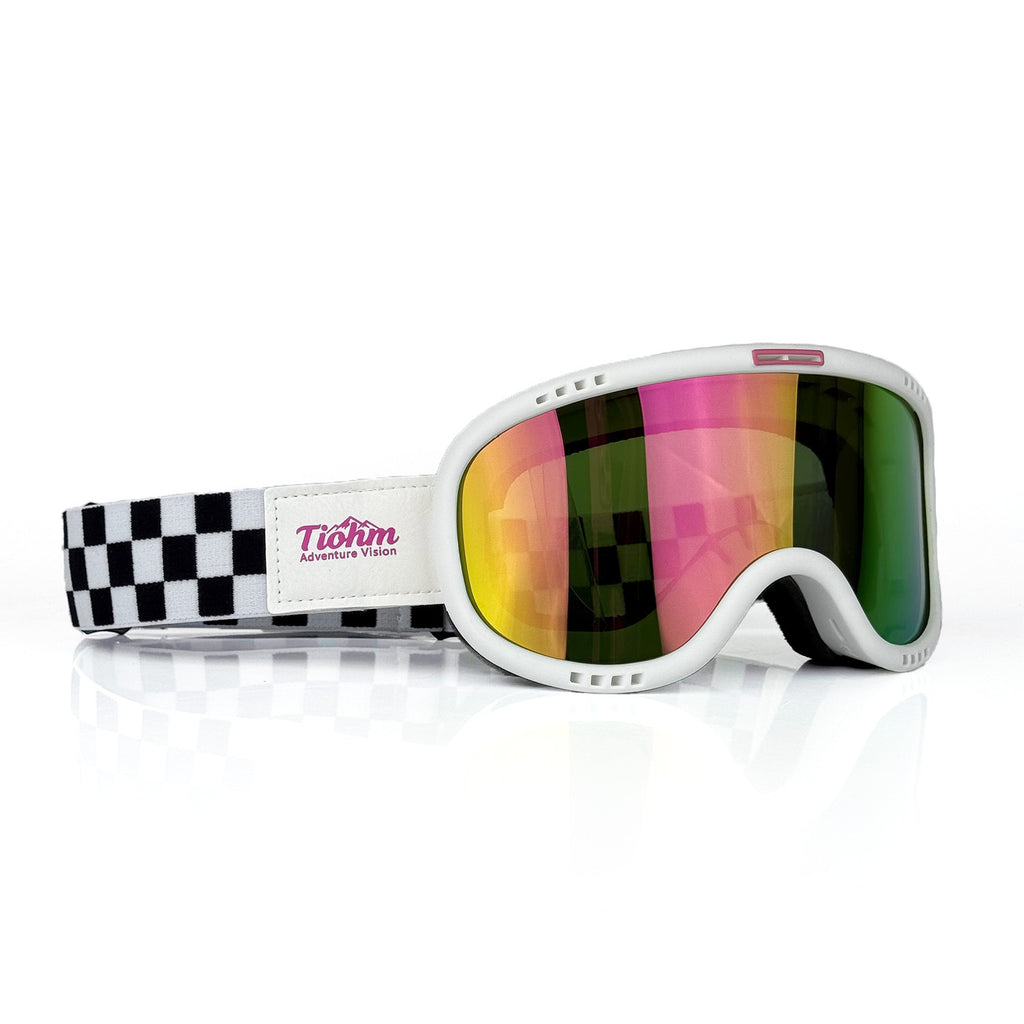 Motorcycle Goggles For Nearsighted Riders High-definition Large Lens Breathable And Windproof White Powder