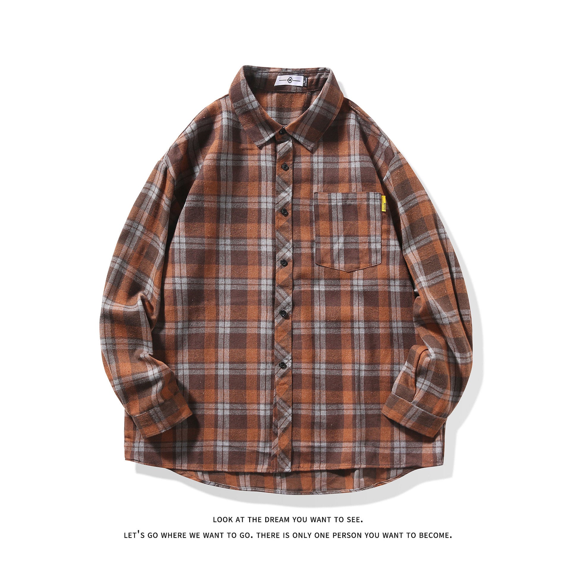 Loose-fitting Casual Plaid Shirt