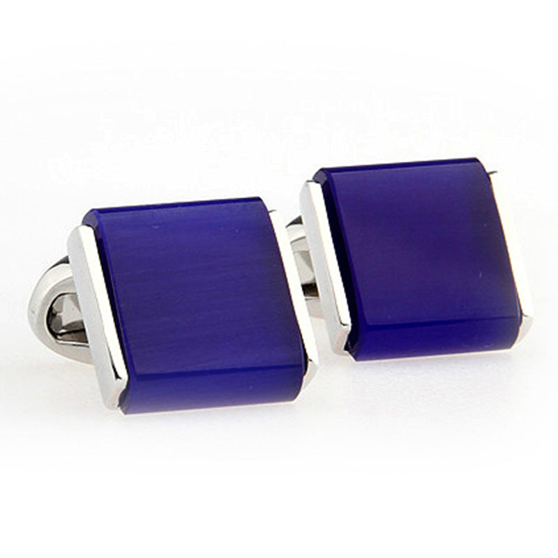 Opal Cufflinks Business Elite French Style Cufflink Blue 14k