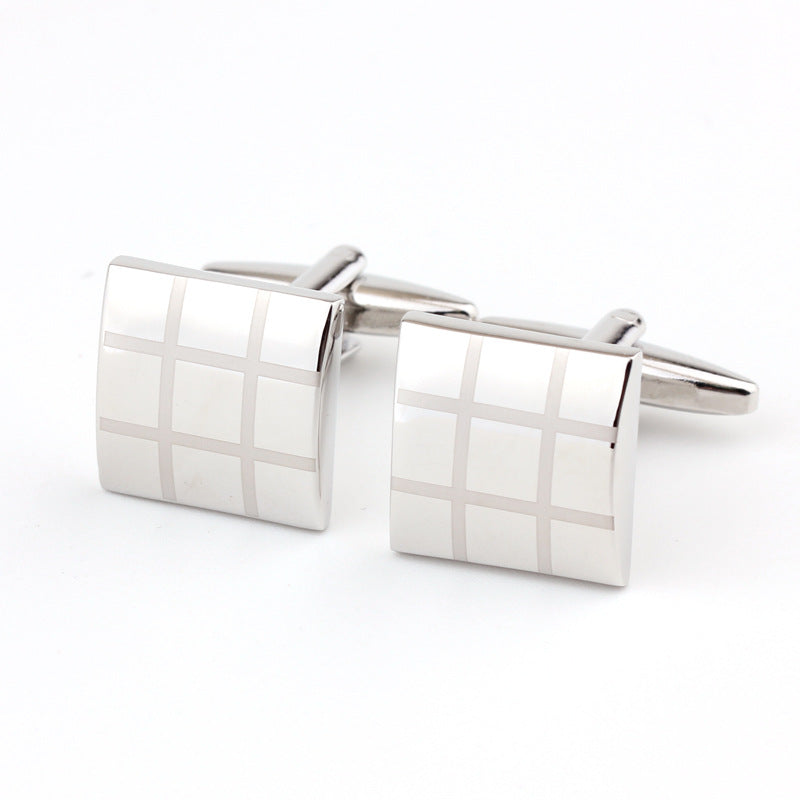 Square Plaid French Shirt Men's Cufflinks Cufflink 3015 Tic Pattern K9