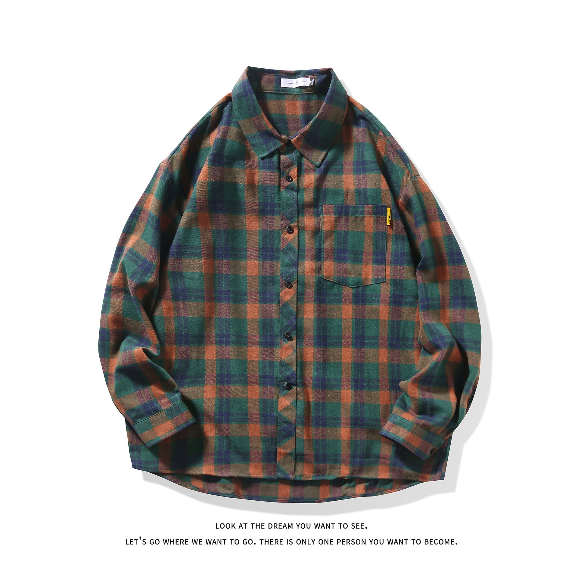 Loose-fitting Casual Plaid Shirt