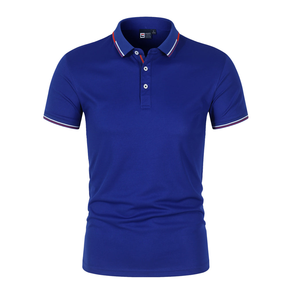 Polo Shirt With A Stand-up Collar 7 Blue