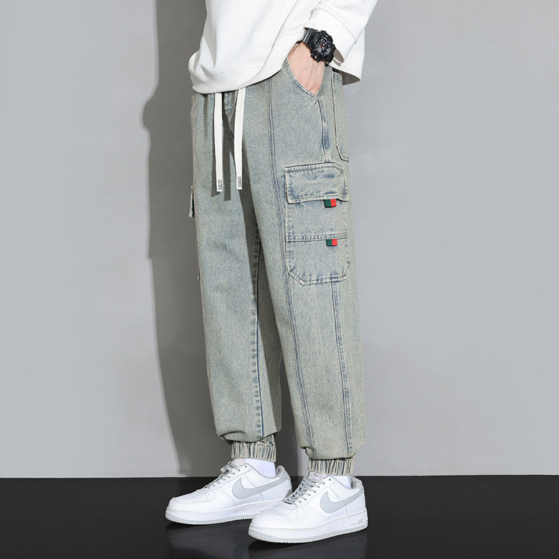 Retro Workwear Jeans For Men Retro Color