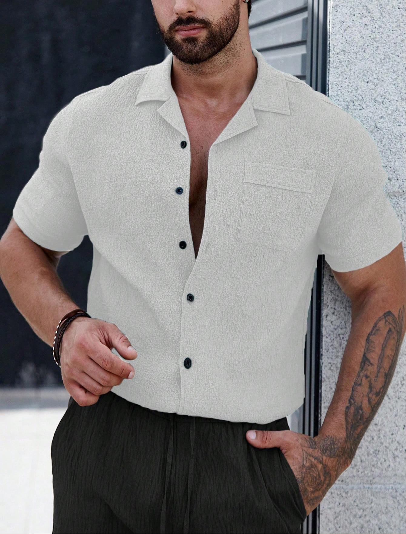 Breathable Wrinkle-Resistant Semi-Formal Shirt White