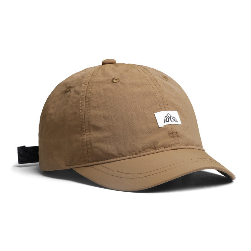 Simple Versatile American Retro Short-brim Cap Coffee Adjustable